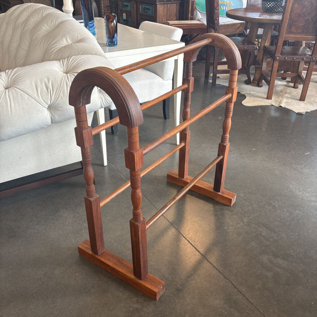 Vintage Wood Blanket Rack- 33X18X38H