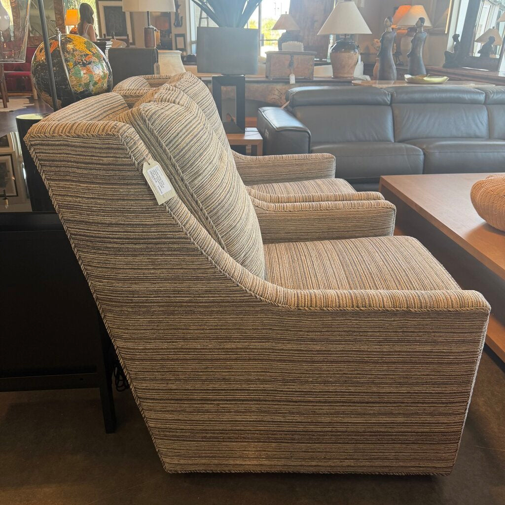Taylor King Grey Upholstered Swivel Chair - 32X40X38H