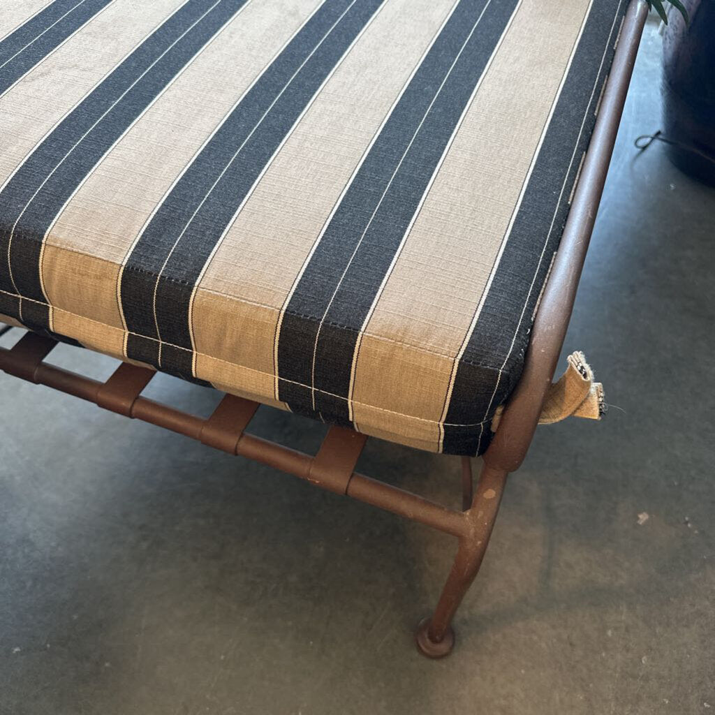 OW Lee Iron Spring Chairs -Pair - W/ Ottoman -27.5X25.5X38H