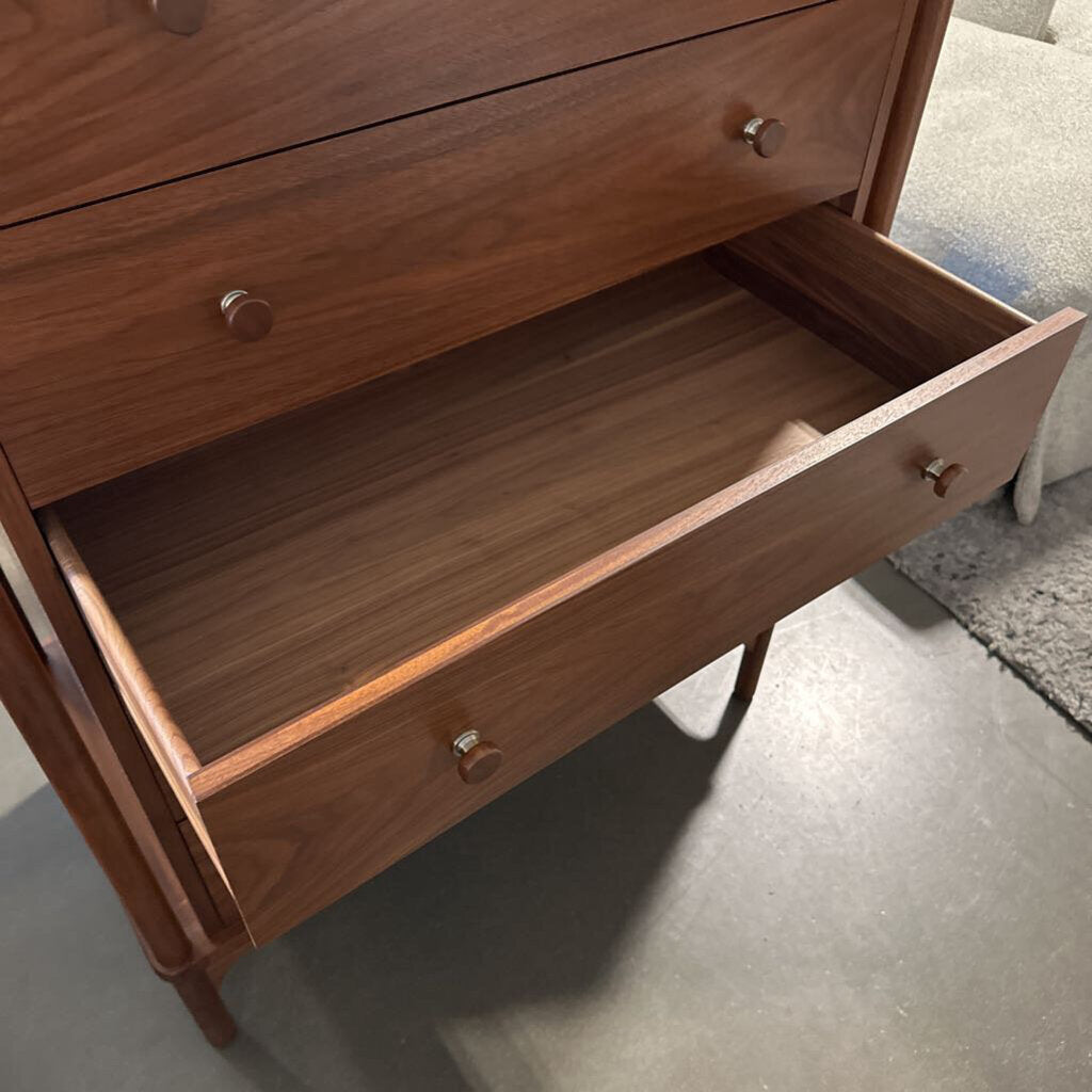 Walnut Grove Five-Drawer Tall Chest by Stickley- 39X20.5X52H