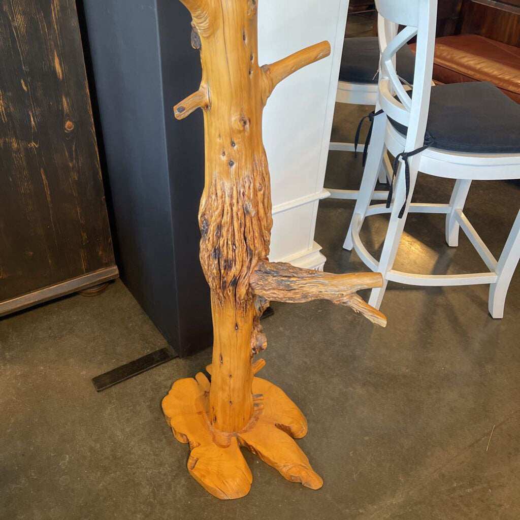 Rustic Wood Tree Coat Rack- 17X13X71H