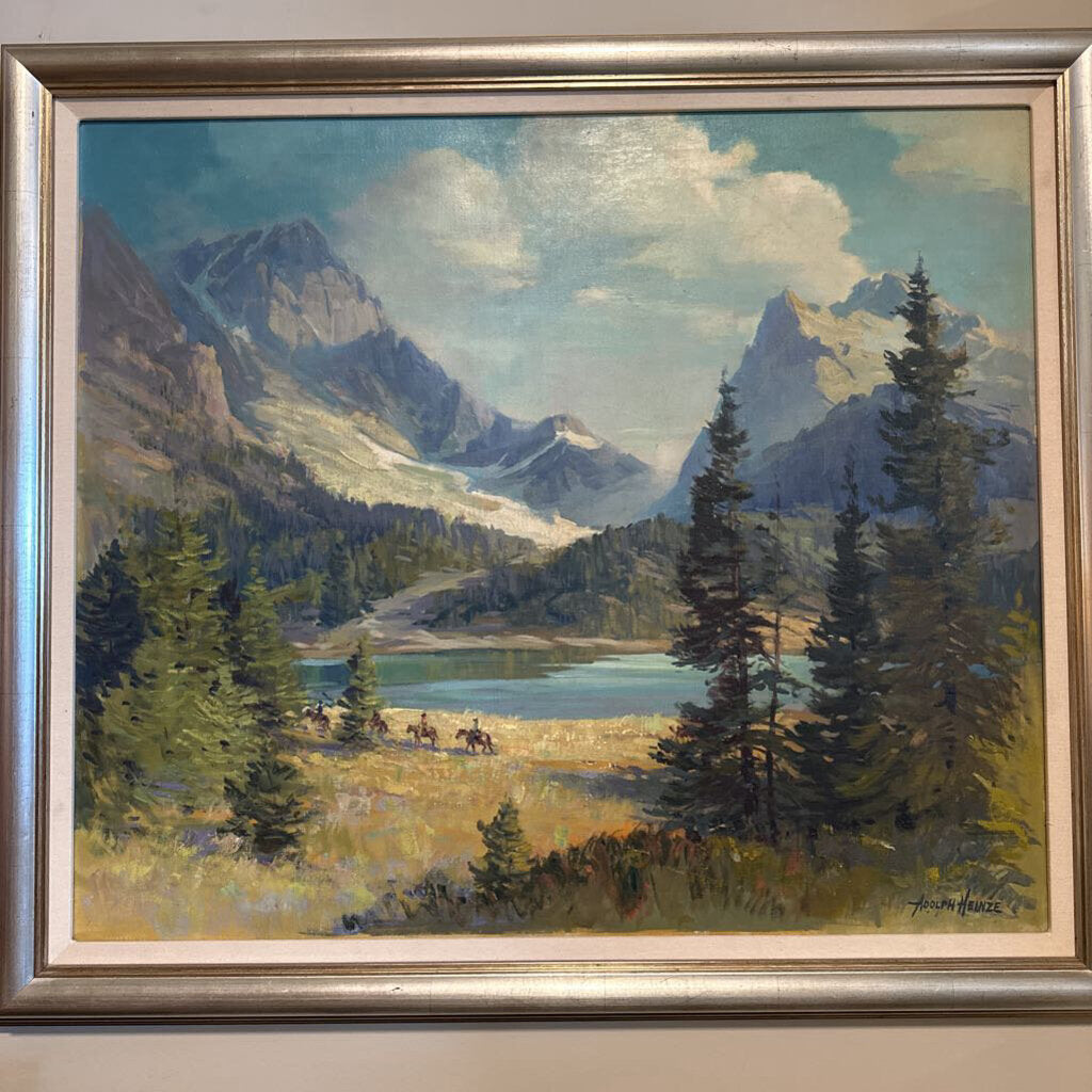 Original Mountain Art By Adolph Heinze - 39X33H