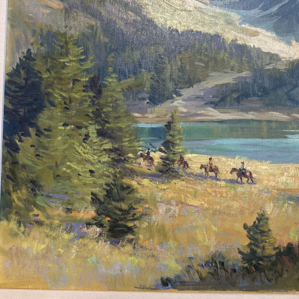Original Mountain Art By Adolph Heinze - 39X33H