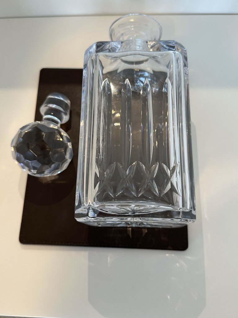 Borthwick Castle Square Cut Vintage Decanter- 3.5X3.5X10H