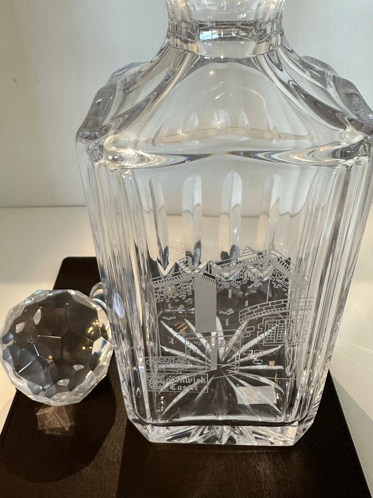 Borthwick Castle Square Cut Vintage Decanter- 3.5X3.5X10H