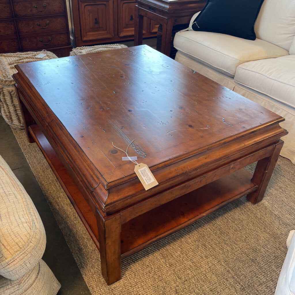 Ralph Lauren 2 Door Vintage Coffee Table- 46.5X36X20.5H- AS IS