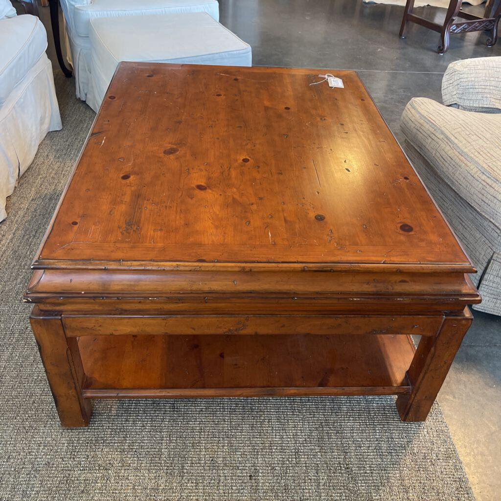 Ralph Lauren 2 Door Vintage Coffee Table- 46.5X36X20.5H- AS IS