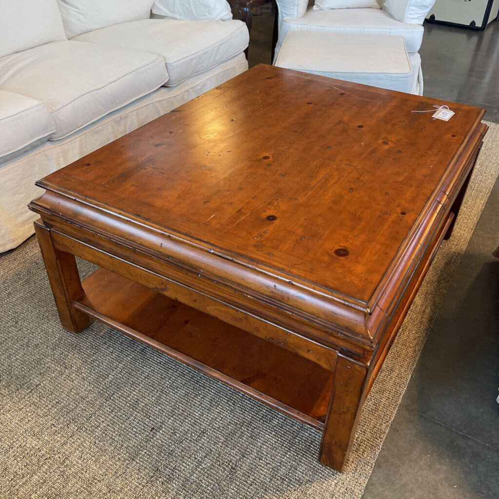 Ralph Lauren 2 Door Vintage Coffee Table- 46.5X36X20.5H- AS IS