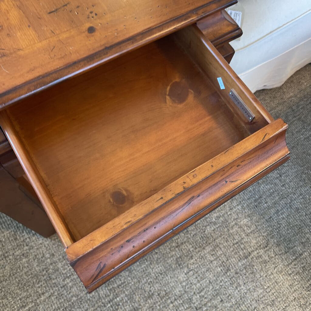 Ralph Lauren 1 Drawer Vintage End Table- 21X28X27.5H