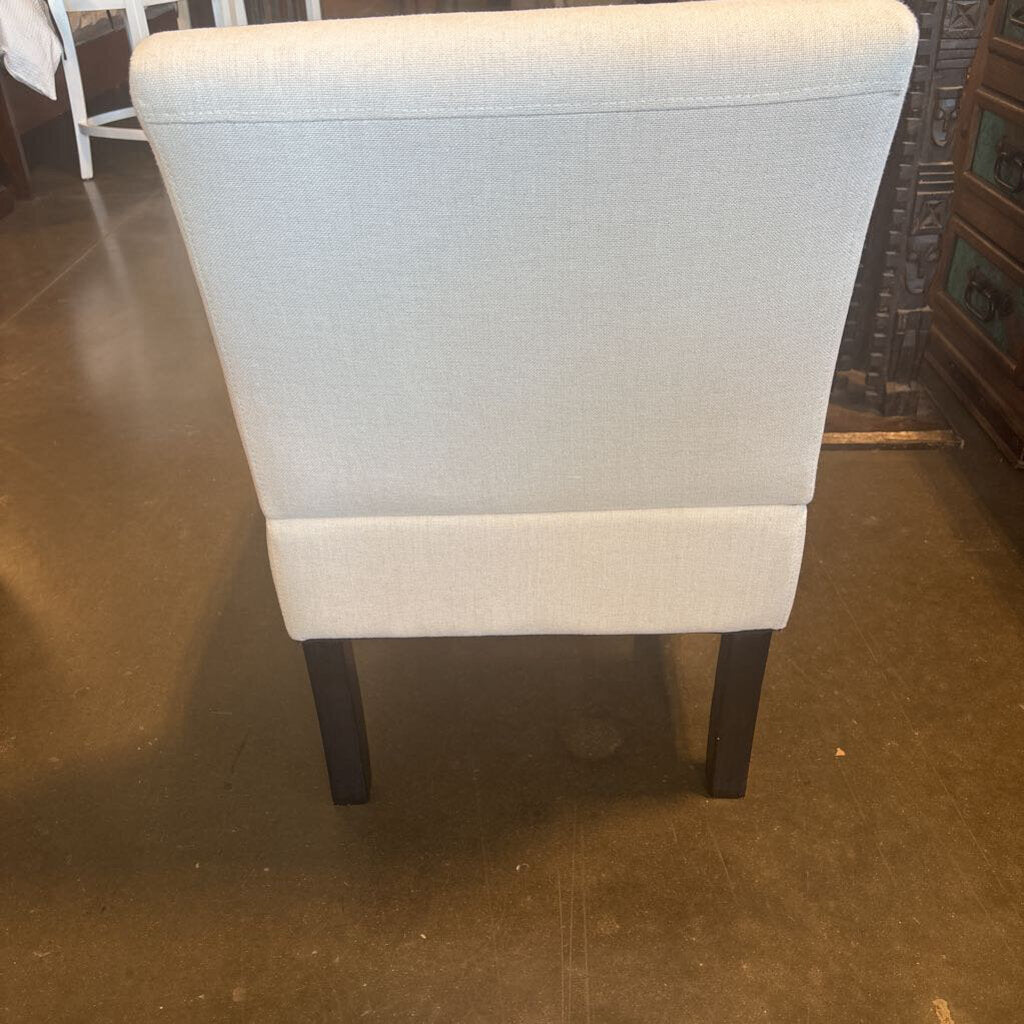 Cream Upholstered Low Slipper Chair- 20X26X31H