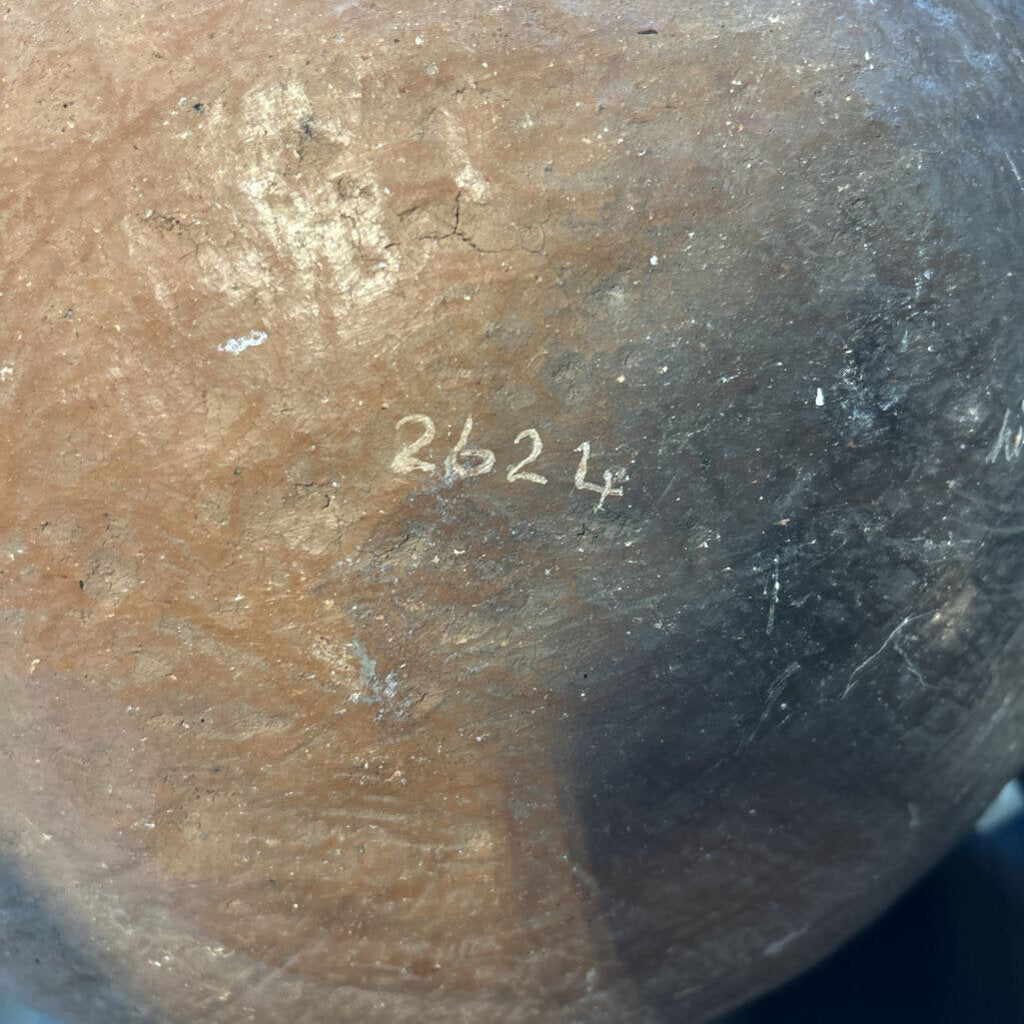 Hilary Edwards Signed Etched Kokopelli Pot On Stand- 16X18H