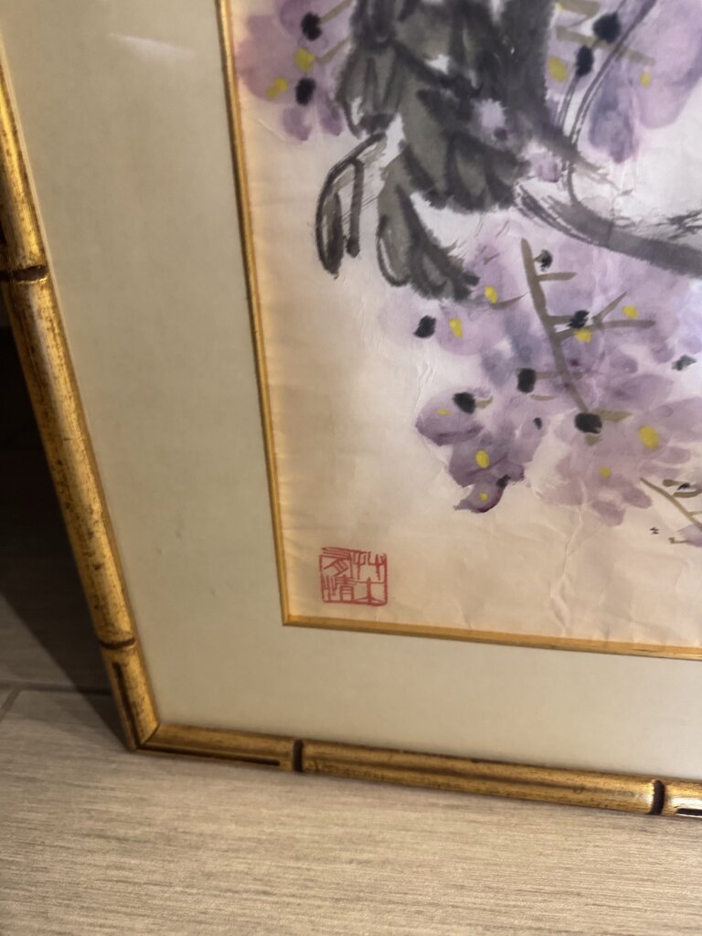 Original Chinese Art On Silk- 27X48H