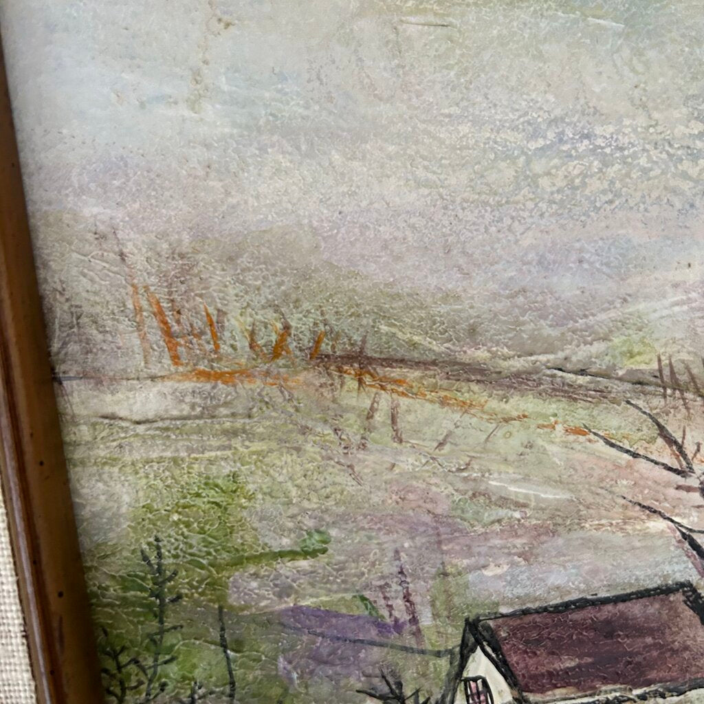 Vintage Original Art W/ Gold Frame By Ruth McKee- 20X25