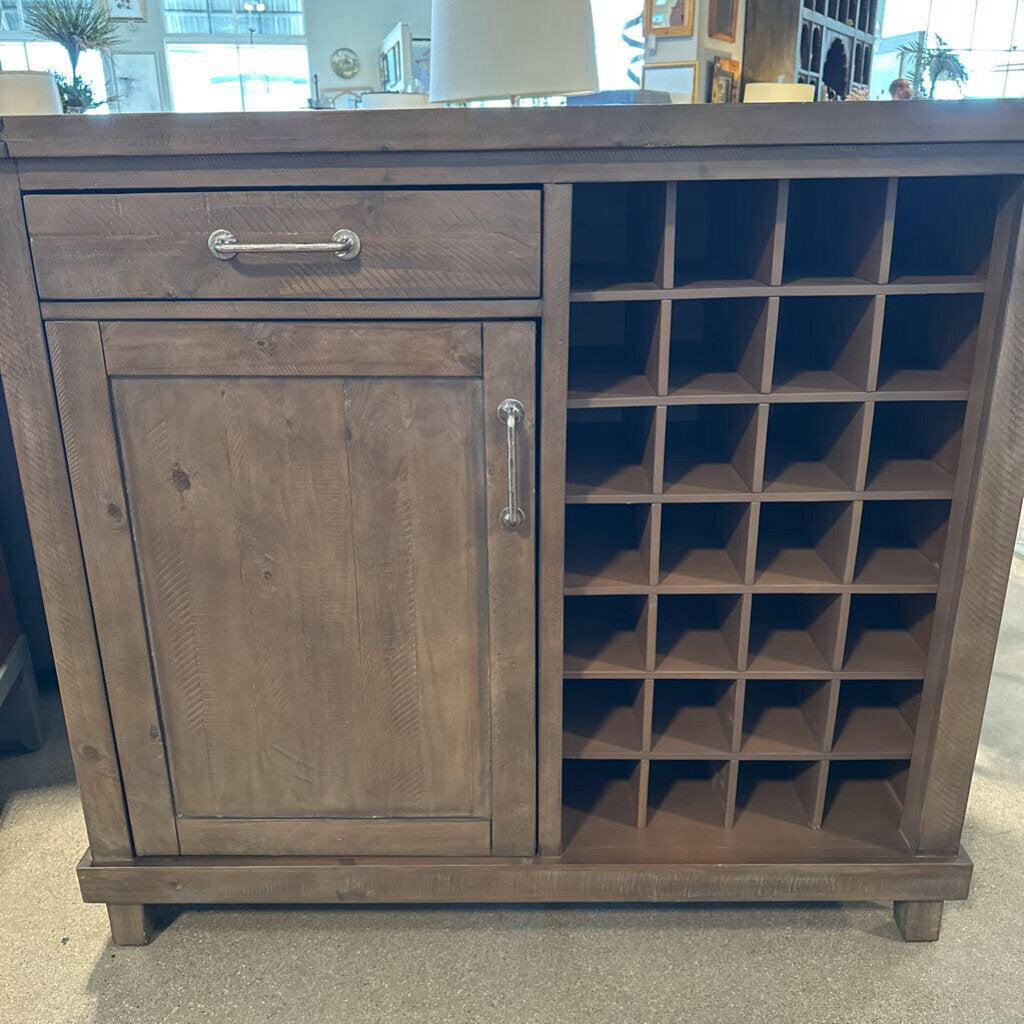 Yosemite Solid Wood Wine Bar - 47X18X42H