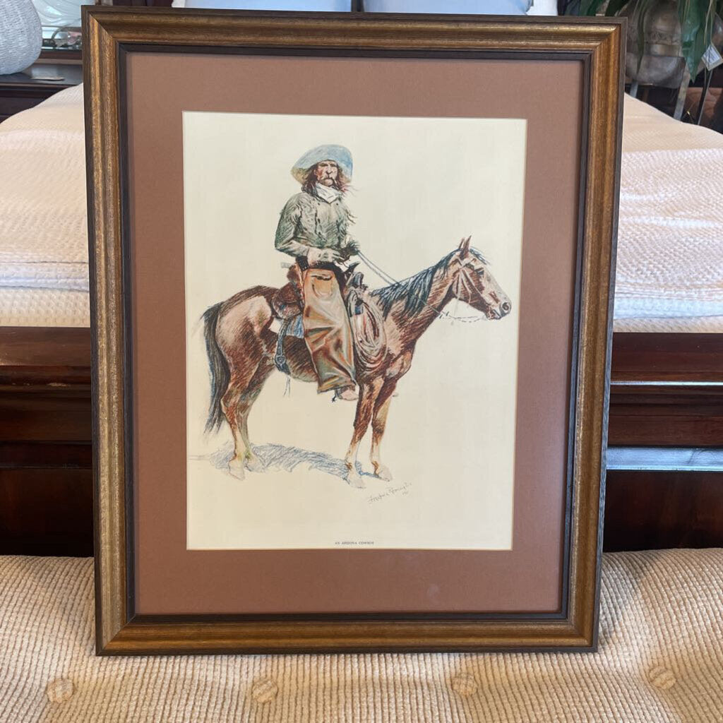 An Arizona Cowboy by Frederic Remington - 14.5X18.5H
