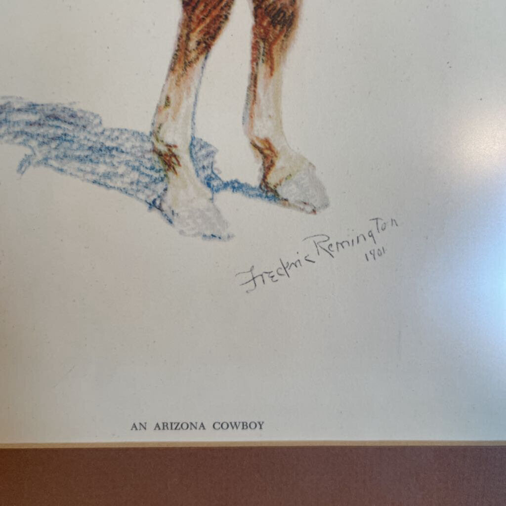 An Arizona Cowboy by Frederic Remington - 14.5X18.5H