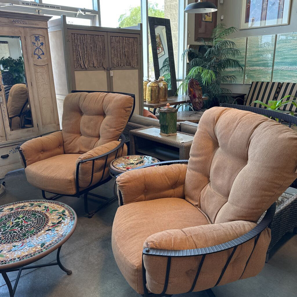 O.W.Lee Monterra Spring Base Club Chair - Pair - 42.5X39X44H