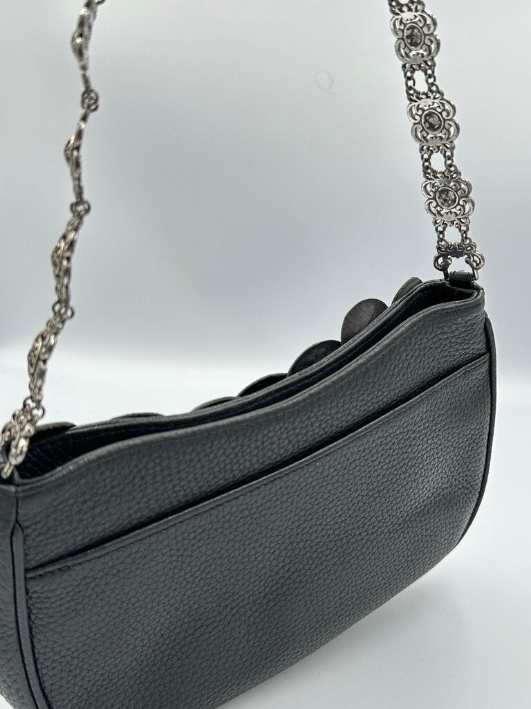 ⁠Brighton Rosalie 3D Leather Flower Shoulder Bag
