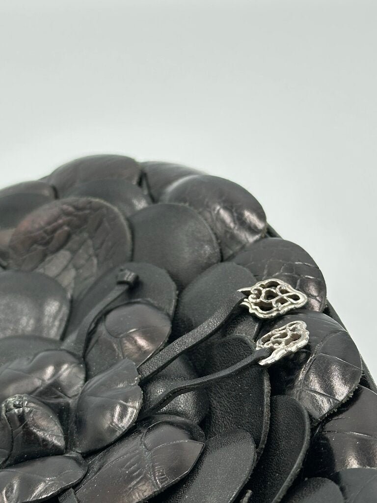 ⁠Brighton Rosalie 3D Leather Flower Shoulder Bag