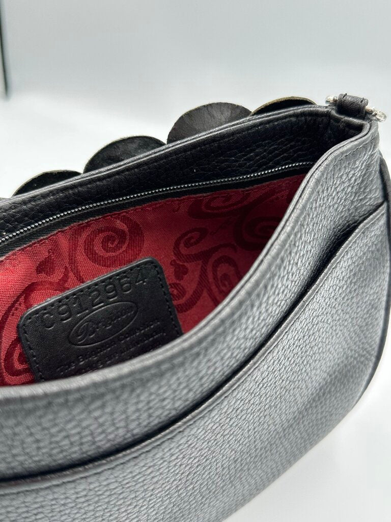⁠Brighton Rosalie 3D Leather Flower Shoulder Bag