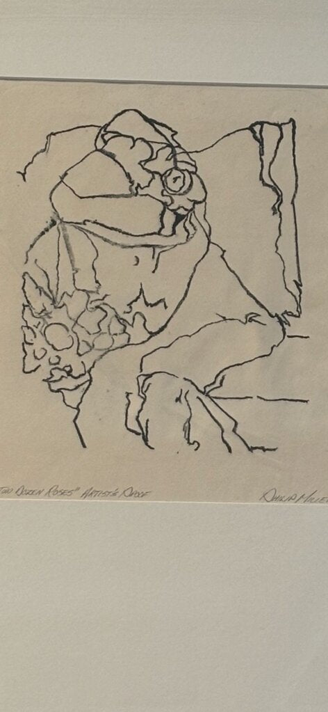 "Two Dozen Roses" Signed Line Print A/P By Phillip Miller- 19X27H