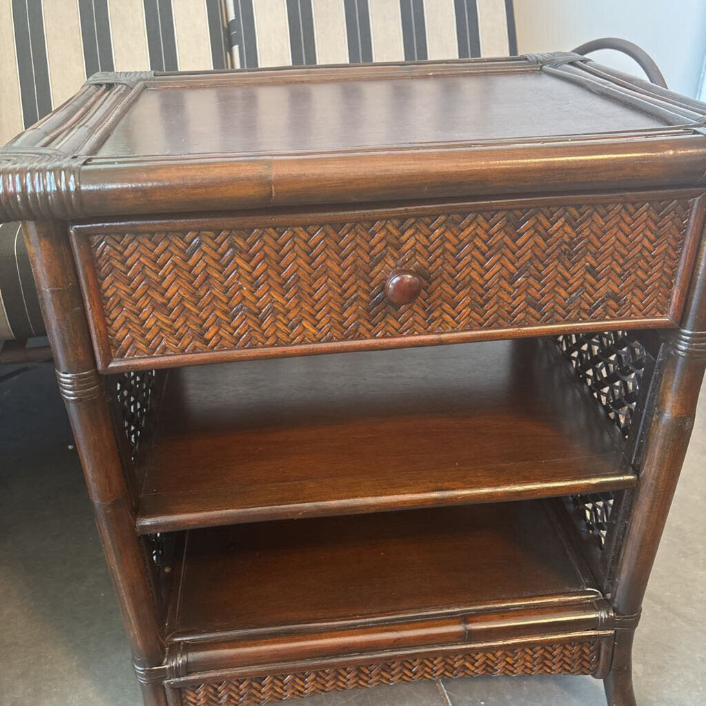 Pier 1 Wicker Nightstands- Pair- 23X18X27H