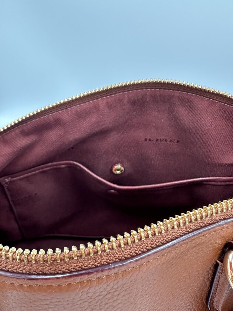 Coach Elise Satchel in Saddle brown