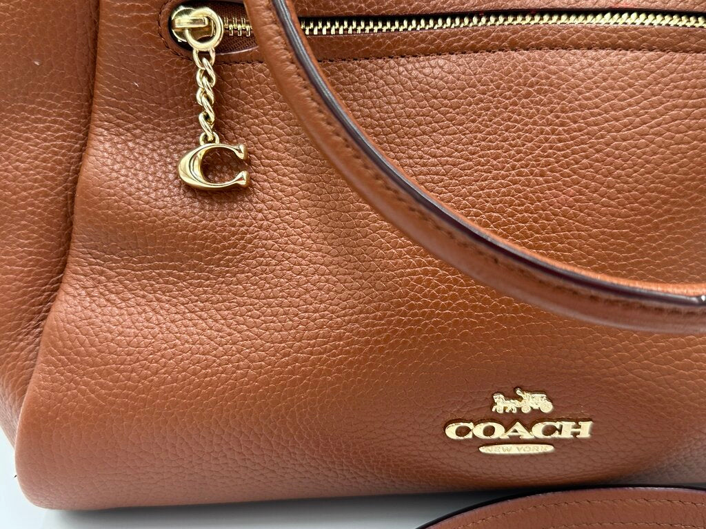Coach Elise Satchel in Saddle brown