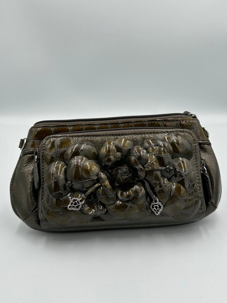 Brighton Rosalie 3D Patent Flower Mini Organizer Clutch