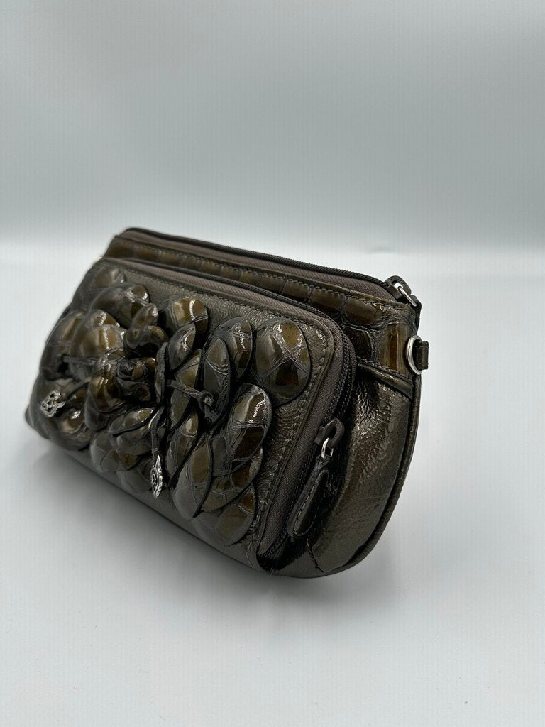 Brighton Rosalie 3D Patent Flower Mini Organizer Clutch