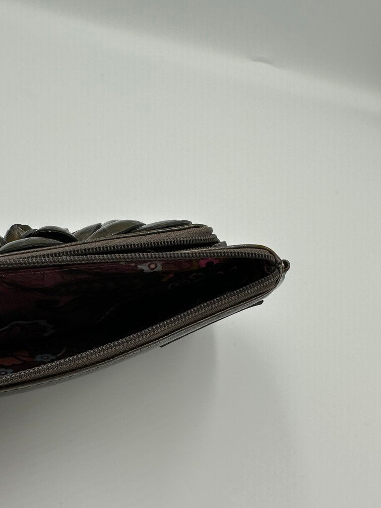 Brighton Rosalie 3D Patent Flower Mini Organizer Clutch