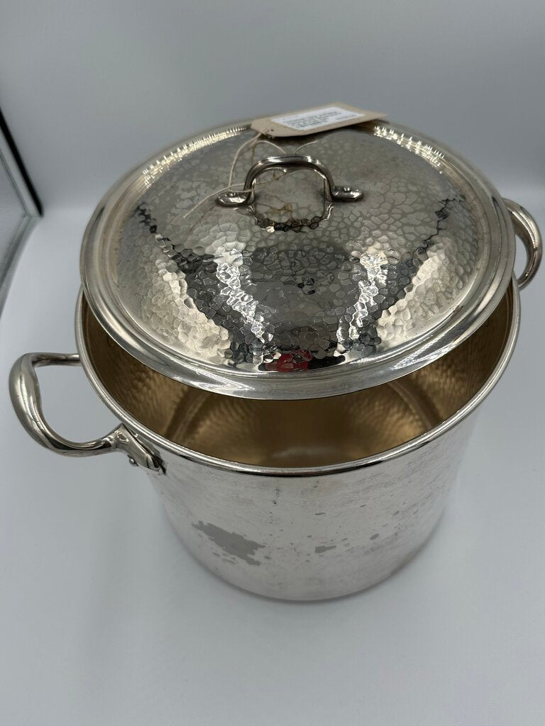 Christian Dior 3-Piece Hammered Silverplate Pot & Pan Set