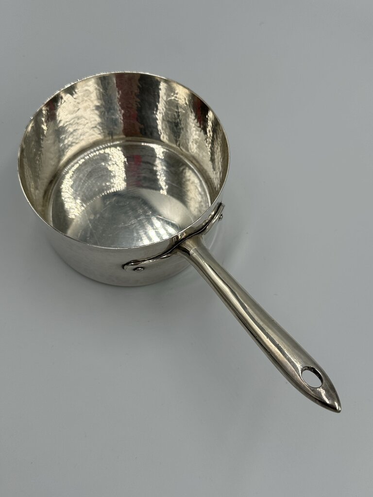 Christian Dior 3-Piece Hammered Silverplate Pot & Pan Set