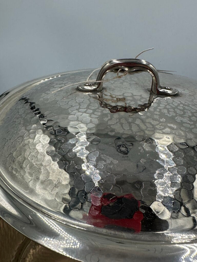 Christian Dior 3-Piece Hammered Silverplate Pot & Pan Set