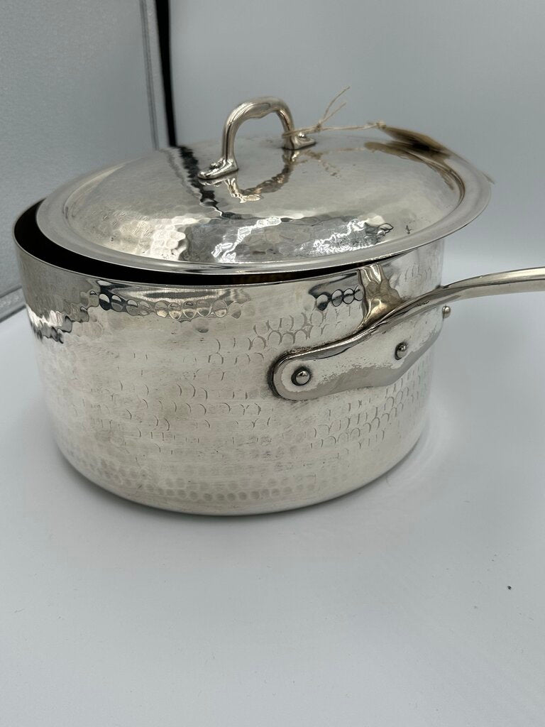 Christian Dior 3-Piece Hammered Silverplate Pot & Pan Set