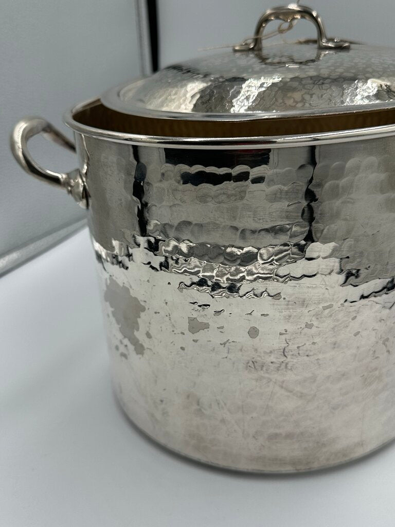 Christian Dior 3-Piece Hammered Silverplate Pot & Pan Set