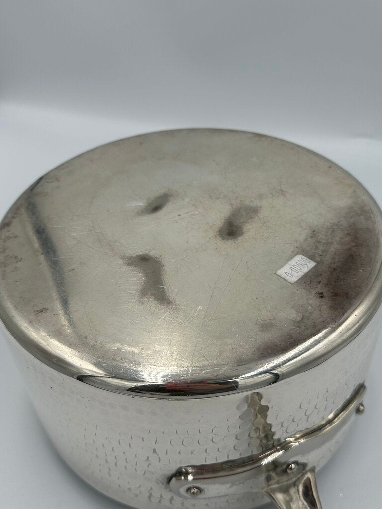 Christian Dior 3-Piece Hammered Silverplate Pot & Pan Set