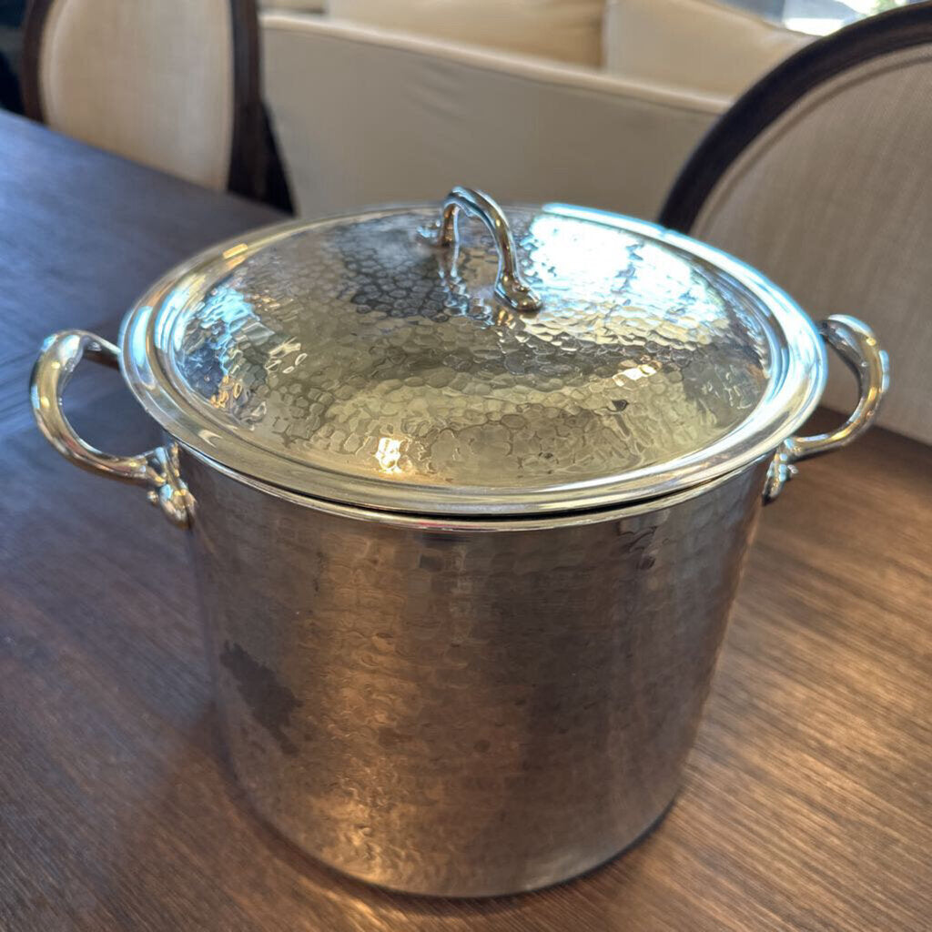 Christian Dior 3-Piece Hammered Silverplate Pot & Pan Set