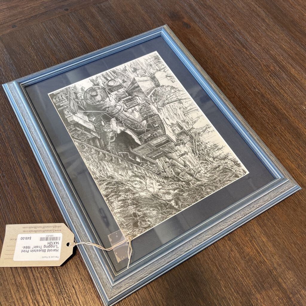 Harold Bluestein Print "Logging Train" 1984- 14X12H
