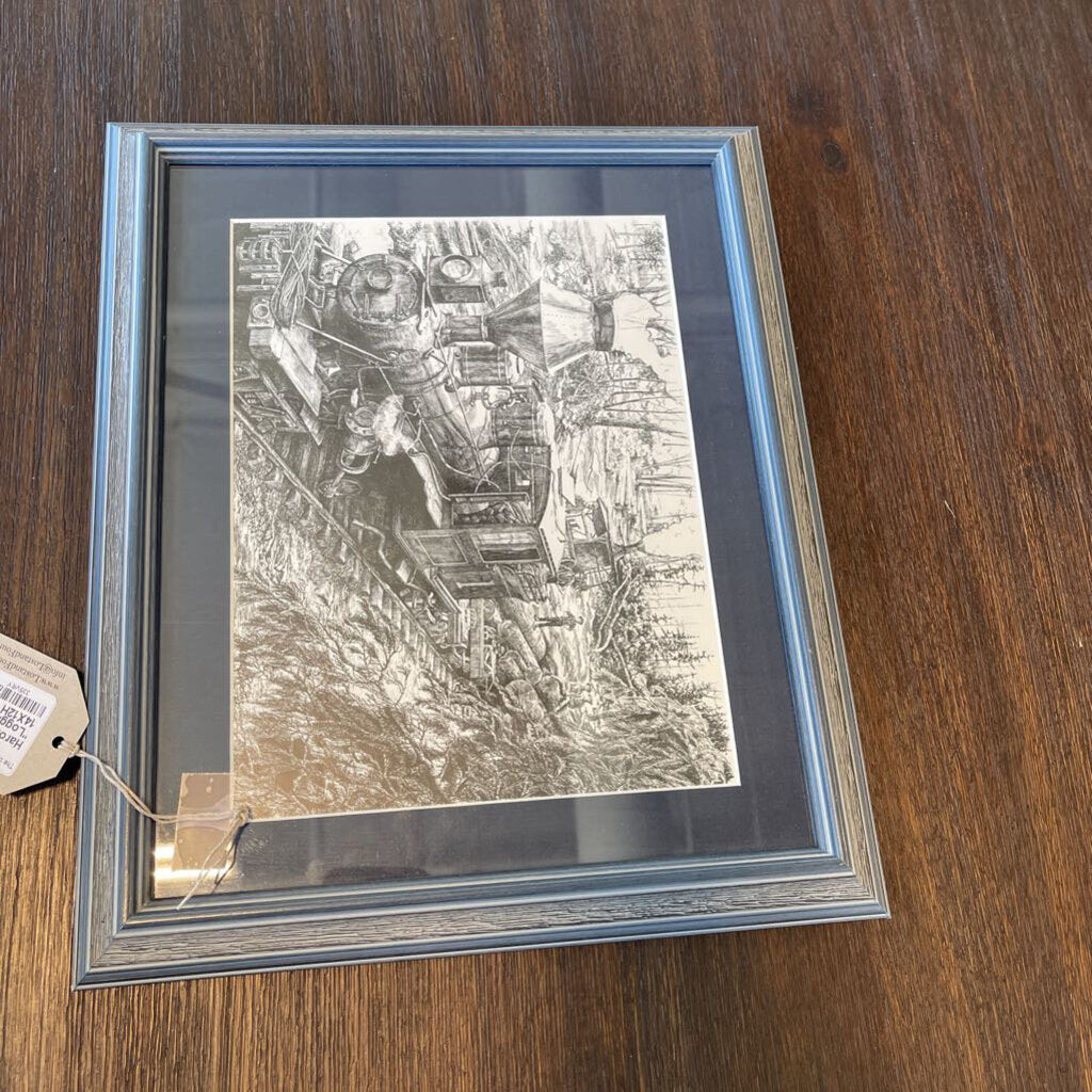 Harold Bluestein Print "Logging Train" 1984- 14X12H