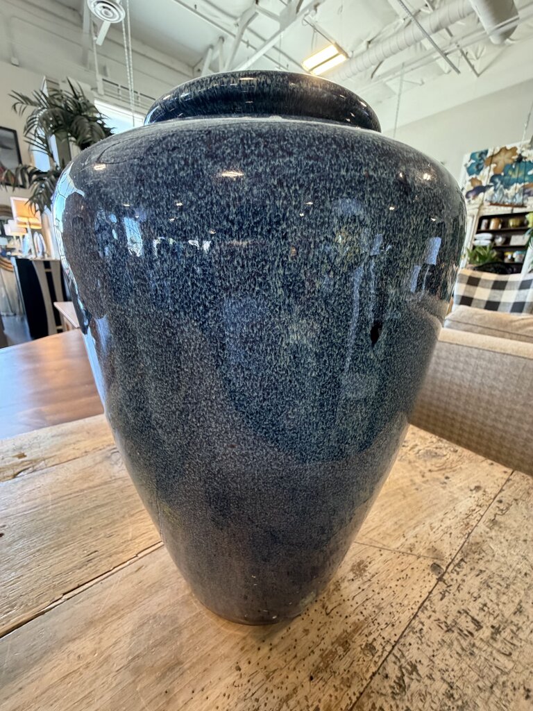 Blue Glazed Pot - 9X9X13