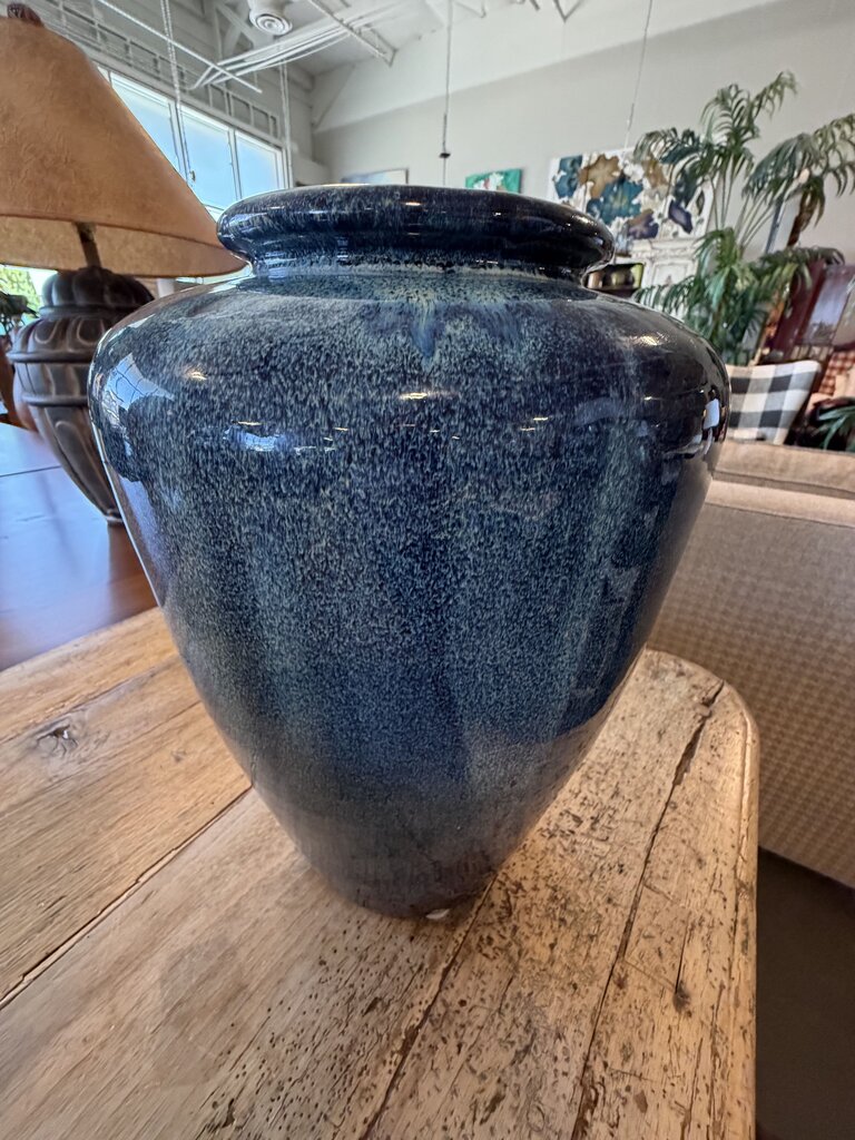 Blue Glazed Pot-