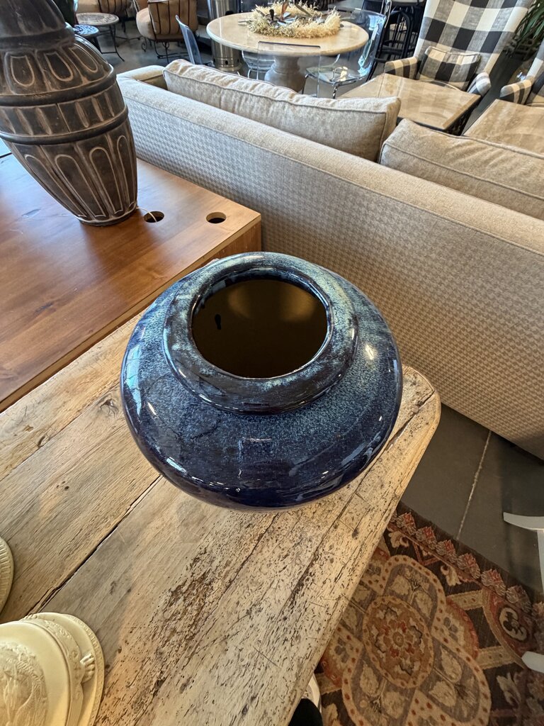 Blue Glazed Pot-