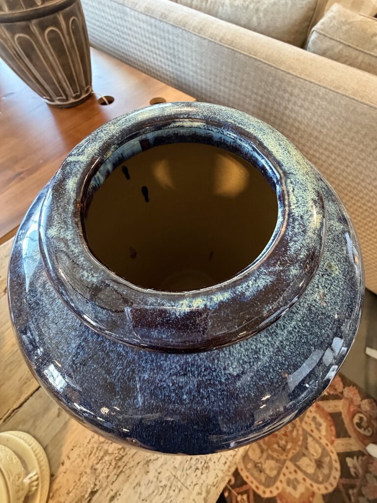Blue Glazed Pot-