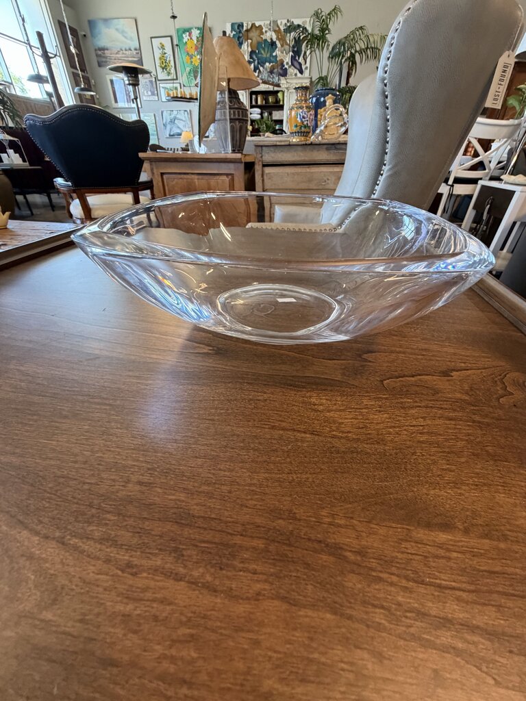 Tiffany and Co. Solid Crystal Square Bowl-