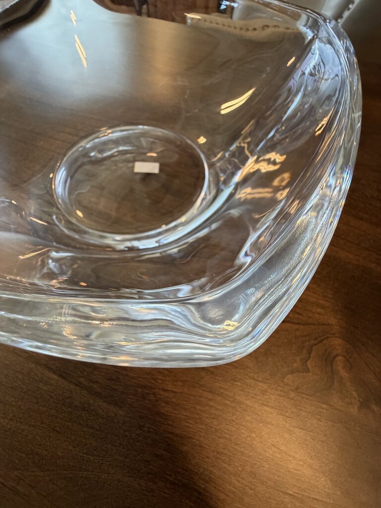 Tiffany and Co. Solid Crystal Square Bowl-