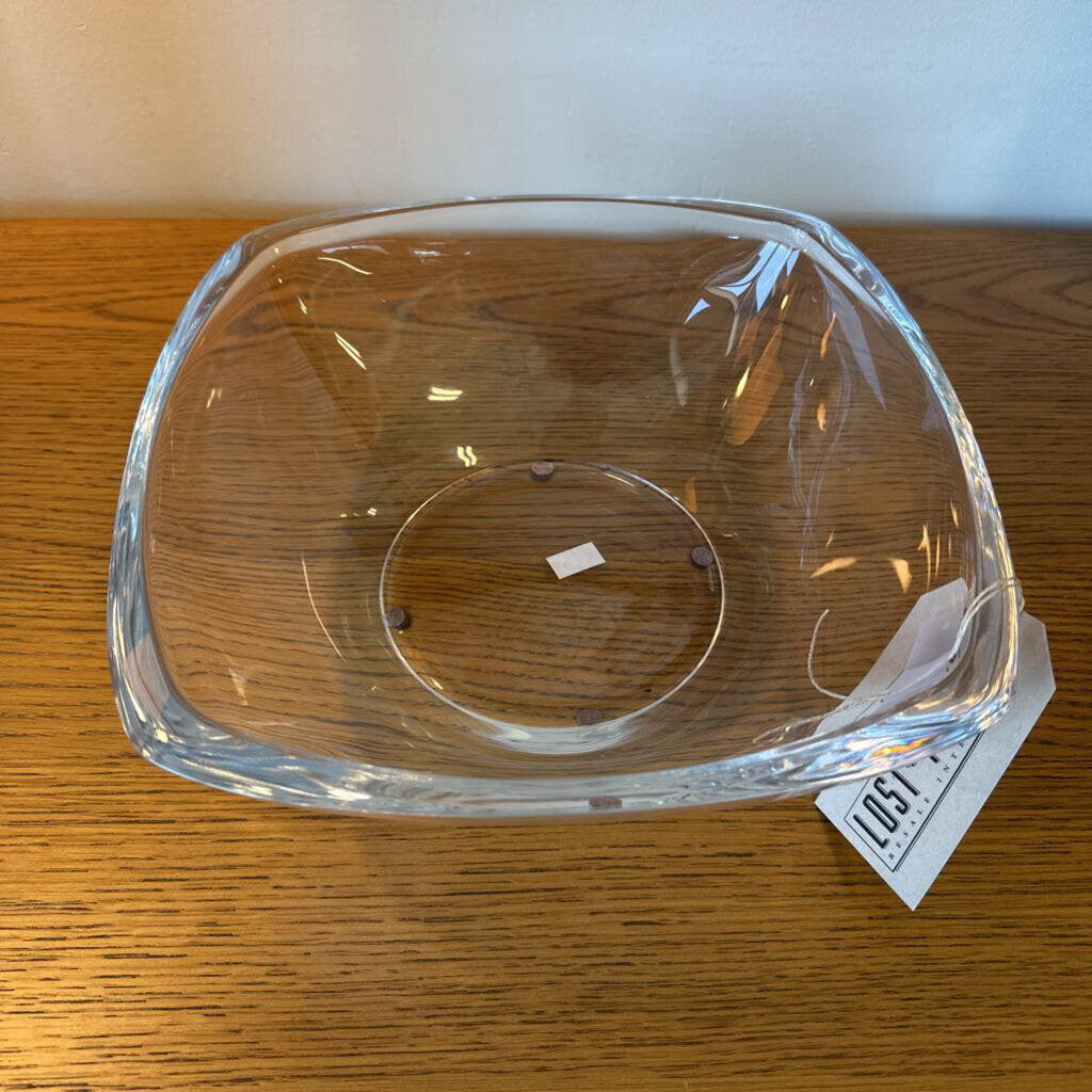Tiffany and Co. Solid Crystal Square Bowl - 10X10X4