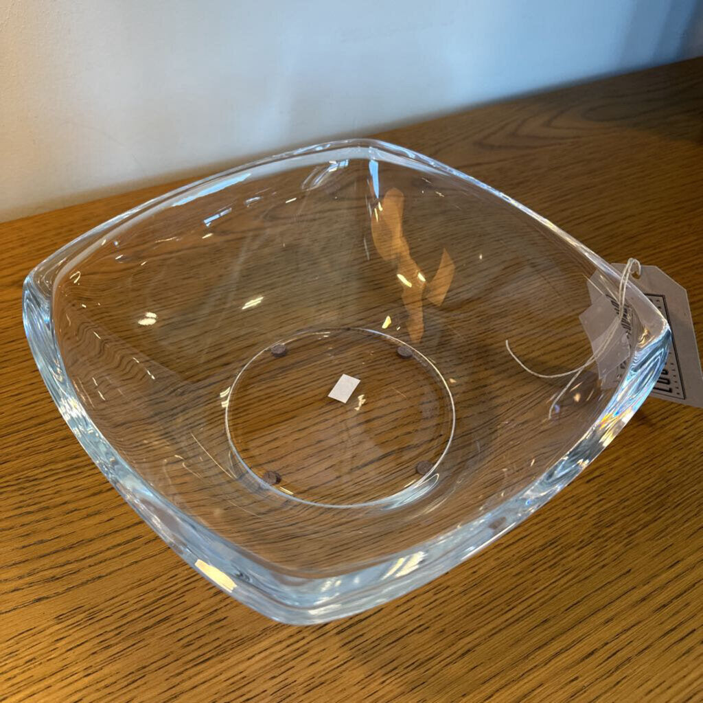 Tiffany and Co. Solid Crystal Square Bowl - 10X10X4