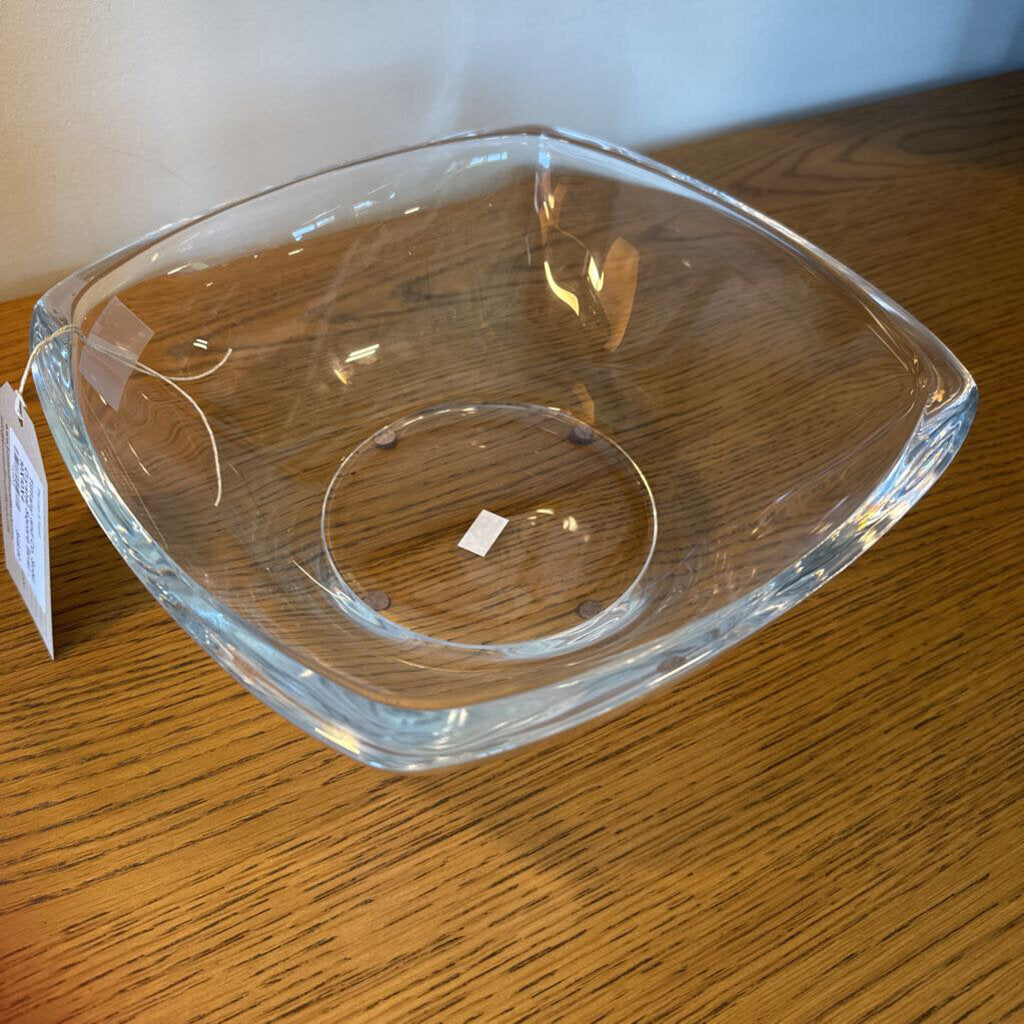 Tiffany and Co. Solid Crystal Square Bowl - 10X10X4