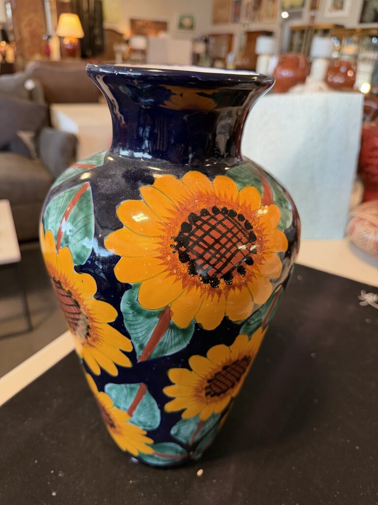 Talavera Vase W/ Sunflowers-